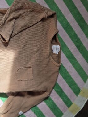 Kindly Brown Waffle Knit Long Sleeve Top